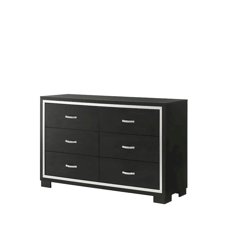 Parure de chambre 3 pièces avec panneaux tapissés en velours noir