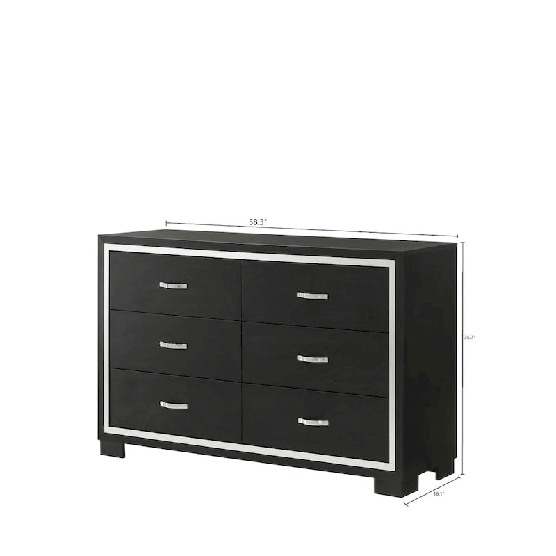 Parure de chambre 3 pièces avec panneaux tapissés en velours noir