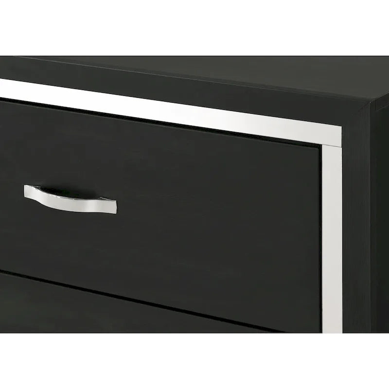 Parure de chambre 3 pièces avec panneaux tapissés en velours noir
