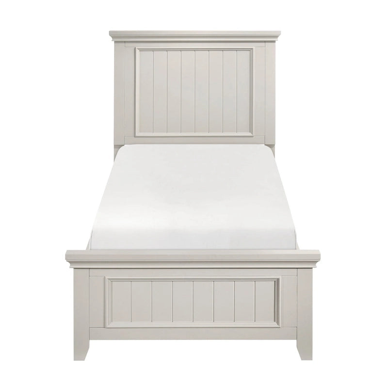 Mobilier de chambre à coucher, comprenant un lit et deux tables de chevet