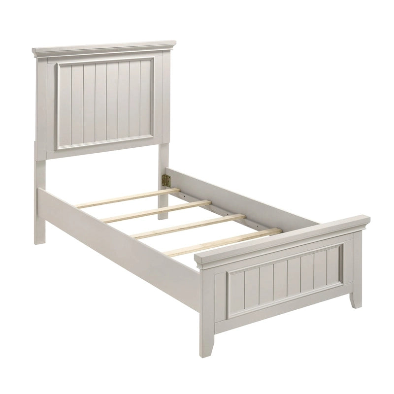 Mobilier de chambre à coucher, comprenant un lit et deux tables de chevet
