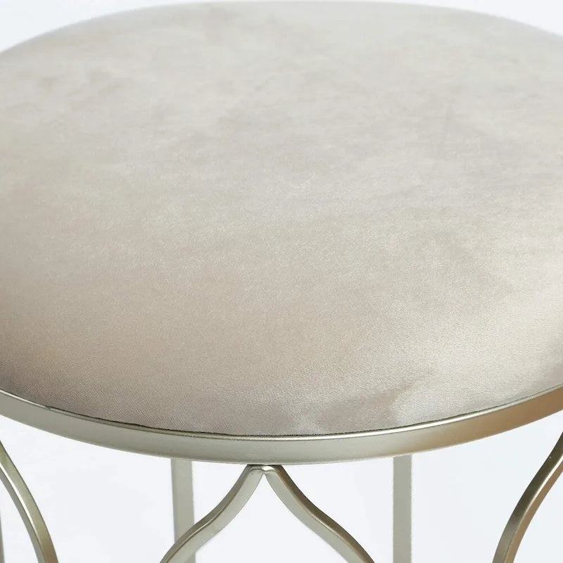 Tabouret rond empilable avec pieds en acier