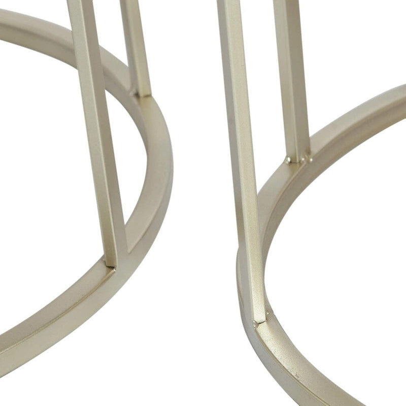 Tabouret rond empilable avec pieds en acier
