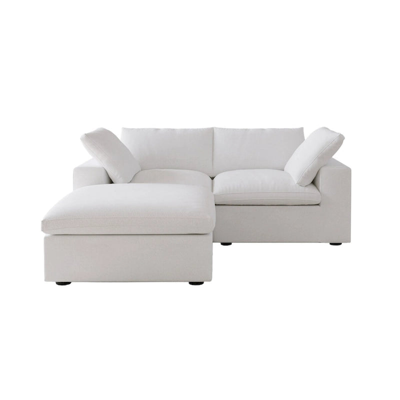 Canapé d'angle modulable en L convertible avec rangements