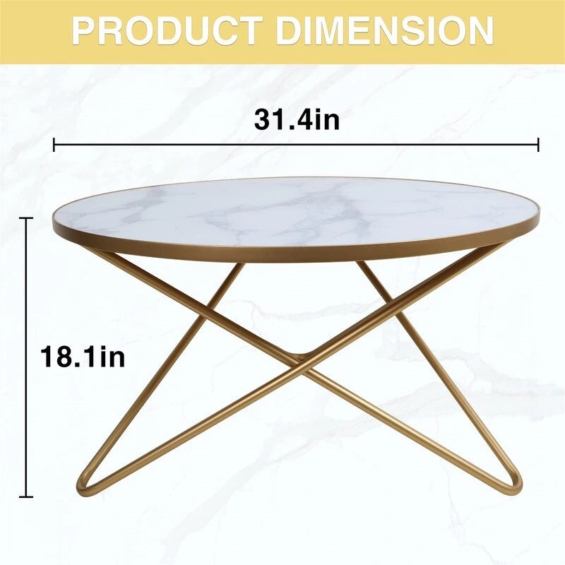 Table basse ronde – 31,5 P x 31,5 L x 18 H