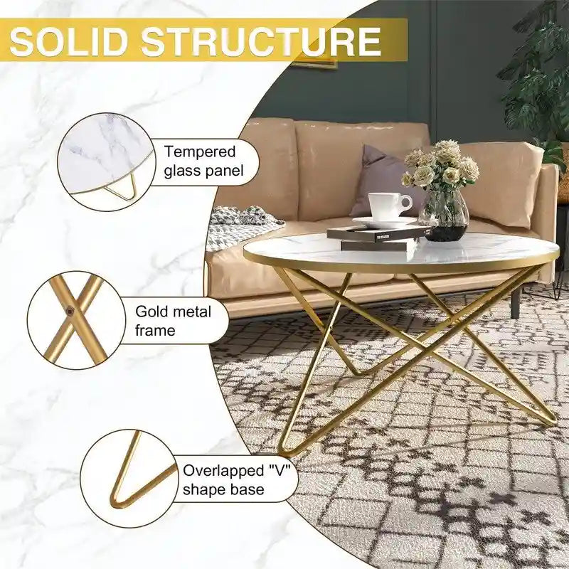 Table basse ronde – 31,5 P x 31,5 L x 18 H