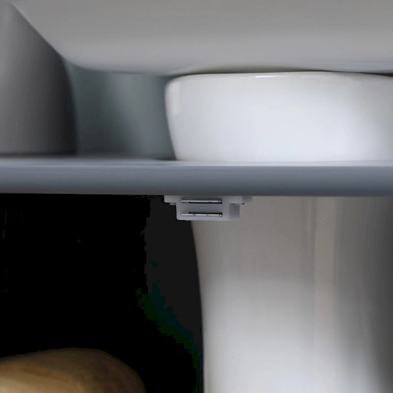 Meuble sous-lavabo de salle de bain avec 2 portes et étagère, Meuble-lavabo de salle de bain pour lavabo sur colonne