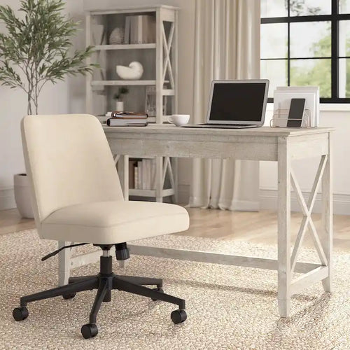 Bush Furniture Key West 48W x 24D Writing Desk and Chair Set